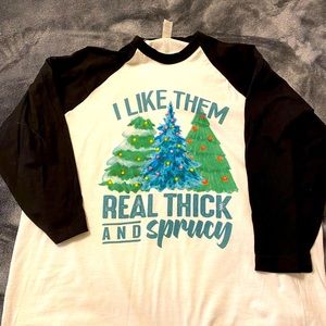 NEW XL baseball style Christmas Tee.